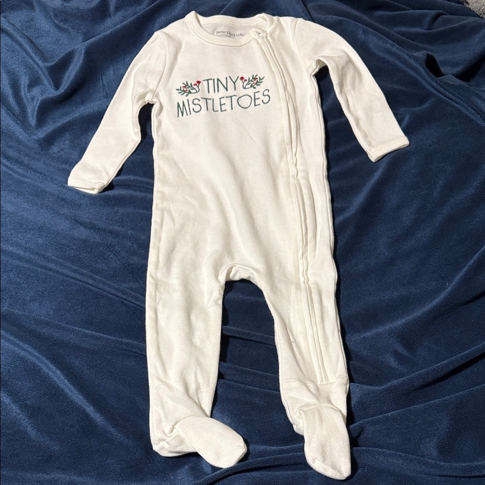 White Kids One Piece - Tiny Mistletoes